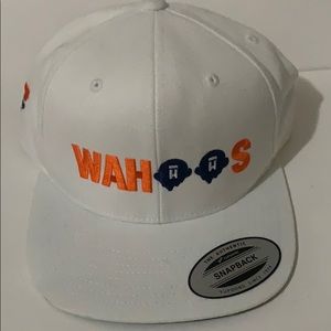 White snapback Wahhhs- halo top white